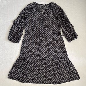 Gerard Darel Paris | Sheer Floral Print Long Sleeve Midi Dress (FR 44/US 12)